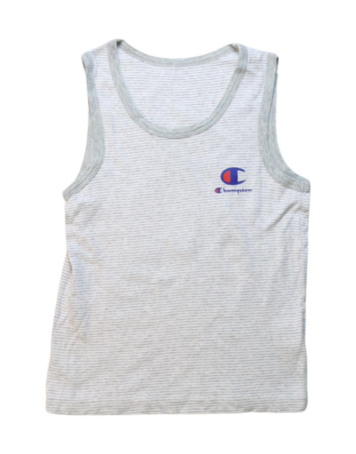 A Grey Sleeveless T Shirts from Champion in size 7Y for boy. (Front View)