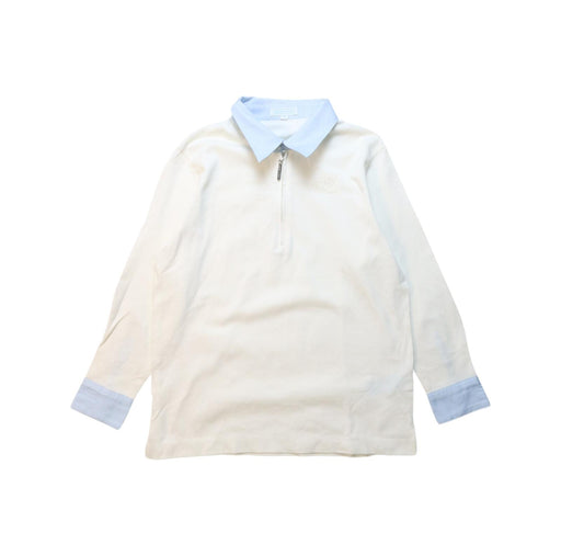 A White Long Sleeve Polos from Nicholas & Bears in size 8Y for boy. (Front View)