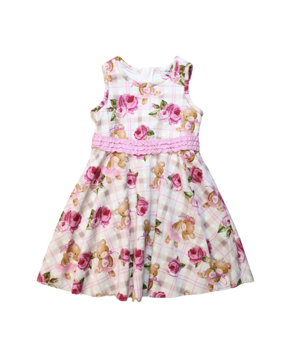 A Multicolour Sleeveless Dresses from Monnalisa in size 3T for girl. (Front View)