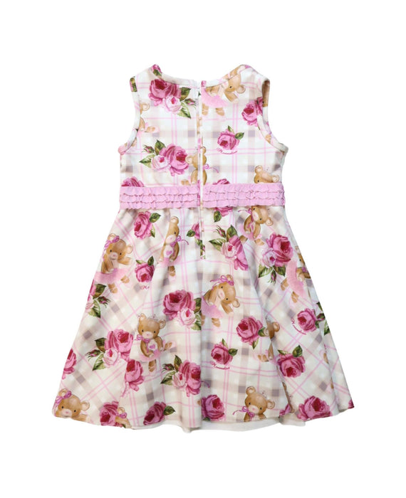 A Multicolour Sleeveless Dresses from Monnalisa in size 3T for girl. (Back View)