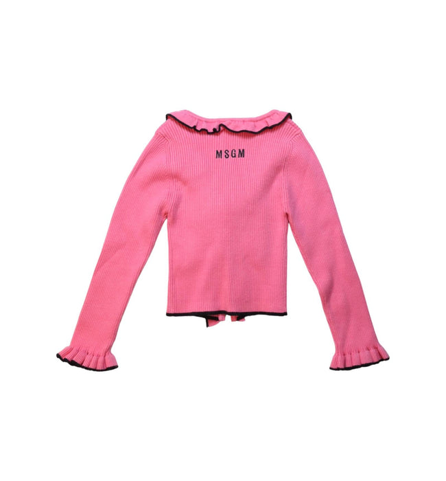 A Pink Cardigans from MSGM in size 4T for girl. (Back View)