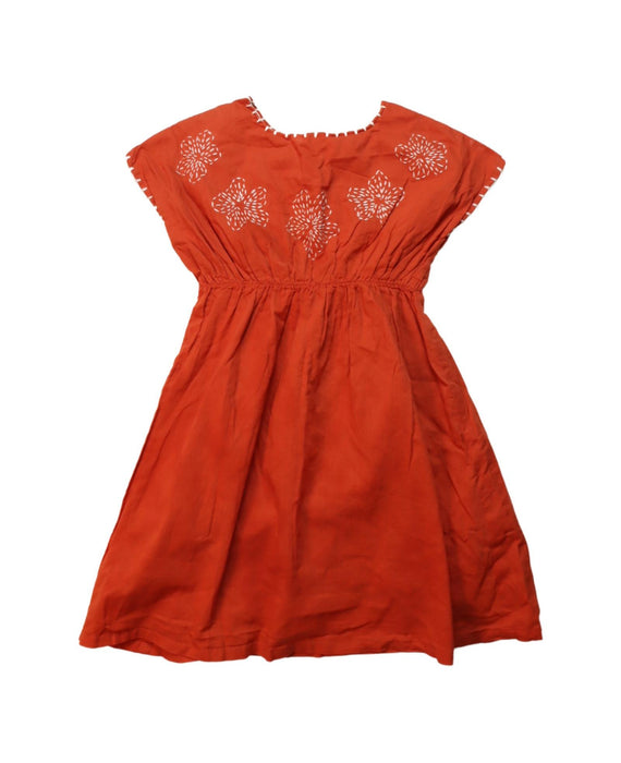 A Orange Short Sleeve Dresses from Ketiketa in size 3T for girl. (Front View)