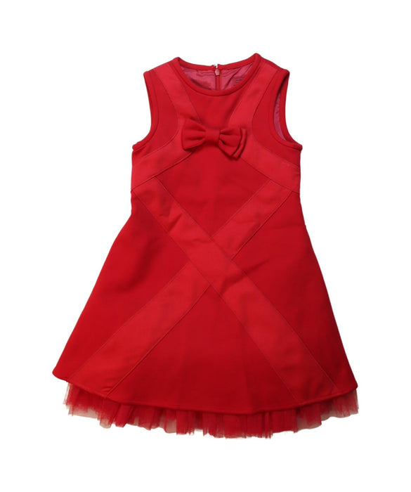 A Red Sleeveless Dresses from Nicholas & Bears in size 3T for girl. (Front View)