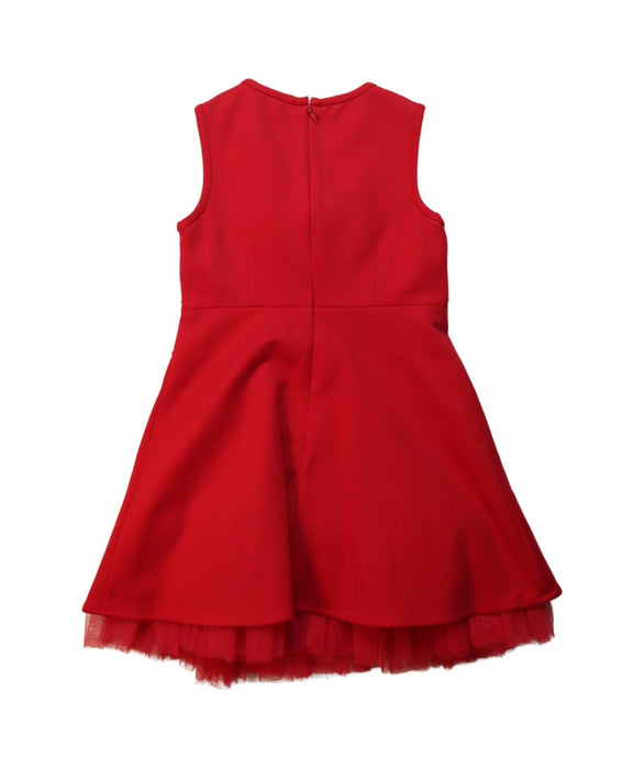 A Red Sleeveless Dresses from Nicholas & Bears in size 3T for girl. (Back View)