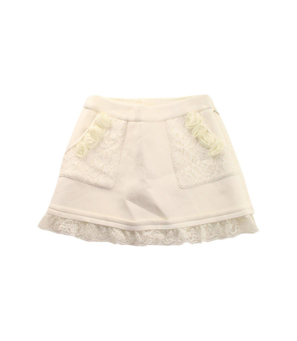A White Short Skirts from Nicholas & Bears in size 4T for girl. (Front View)