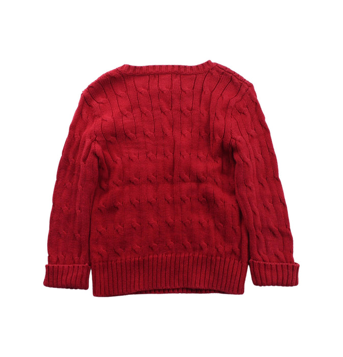 A Red Knit Sweaters from Ralph Lauren in size 2T for boy. (Back View)