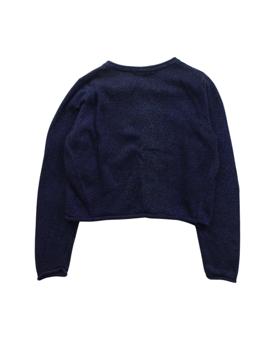 A Blue Cardigans from Petit Bateau in size 5T for girl. (Back View)