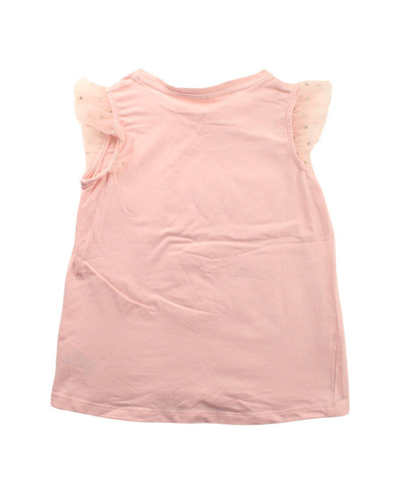 A Pink Short Sleeve Tops from Seed in size 5T for girl. (Back View)