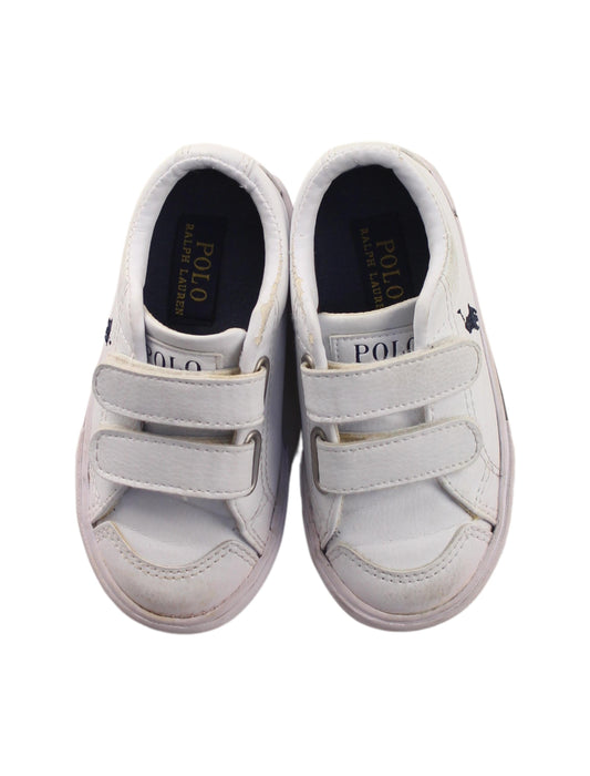 A White Sneakers from Polo Ralph Lauren in size 18-24M for boy. (Back View)