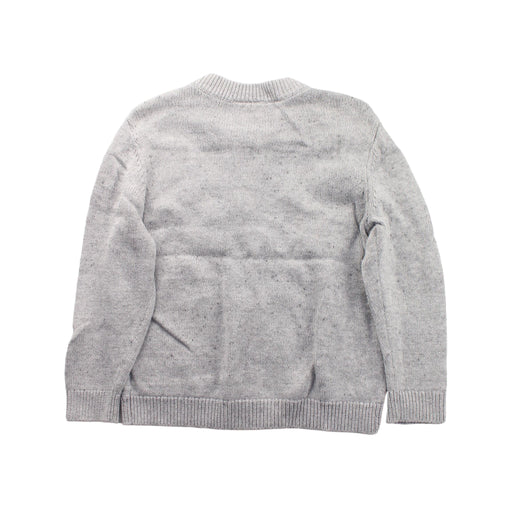 A Grey Zippered Sweatshirts from Seed in size 3T for boy. (Back View)