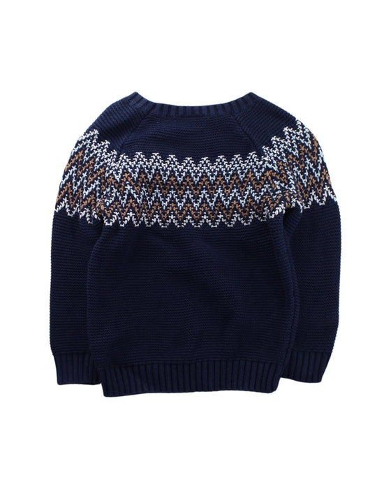 A Blue Knit Sweaters from Seed in size 3T for boy. (Back View)