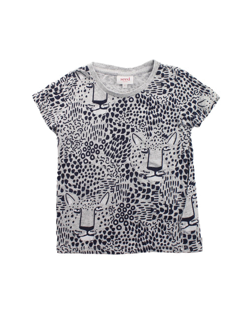 A Grey Short Sleeve T Shirts from Seed in size 3T for boy. (Front View)