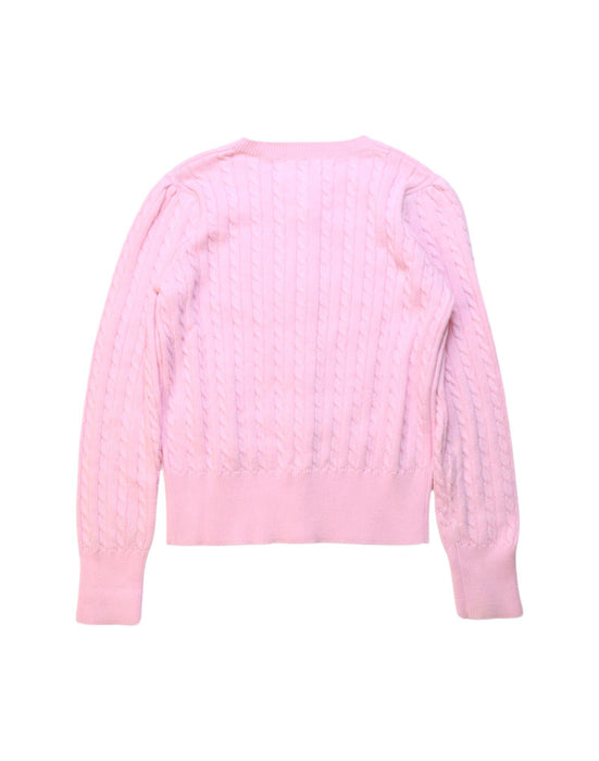 A Pink Cardigans from Polo Ralph Lauren in size 6T for girl. (Back View)