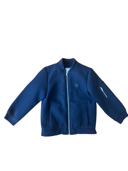 A Navy Lightweight Jackets from Jacadi in size 6T for boy. (Front View)