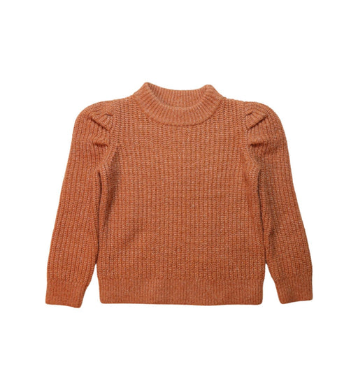 A Brown Knit Sweaters from Seed in size 5T for girl. (Front View)