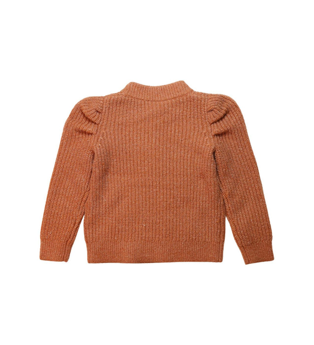 A Brown Knit Sweaters from Seed in size 5T for girl. (Back View)