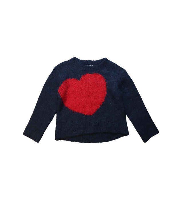 A Navy Knit Sweaters from Crewcuts in size 6T for girl. (Front View)