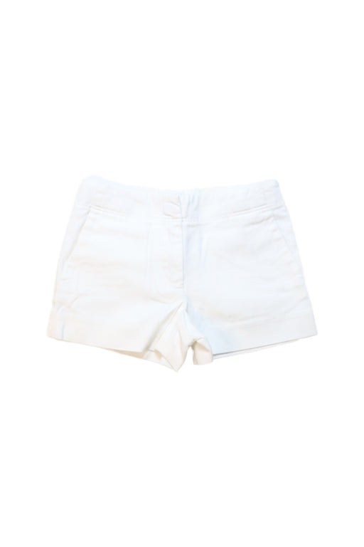 A White Shorts from Crewcuts in size 4T for girl. (Front View)