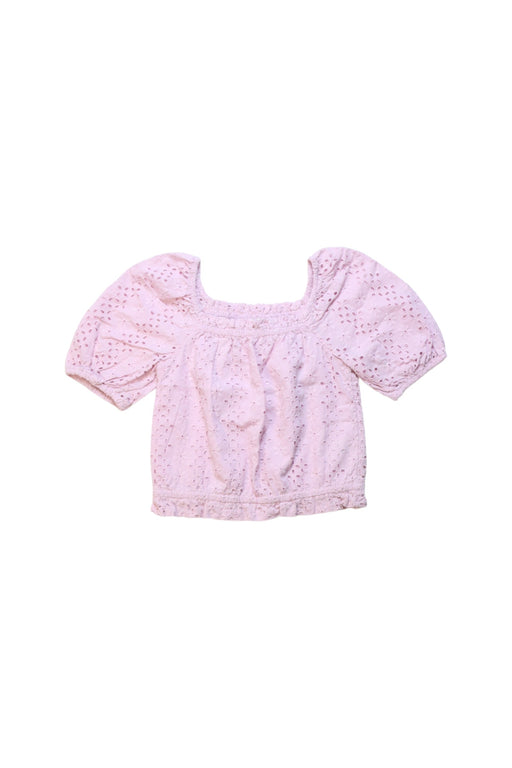 A Pink Short Sleeve Tops from Crewcuts in size 4T for girl. (Front View)