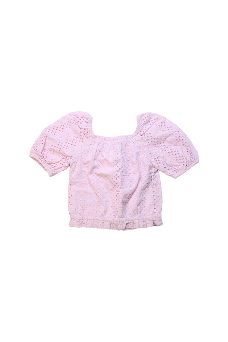 A Pink Short Sleeve Tops from Crewcuts in size 4T for girl. (Back View)