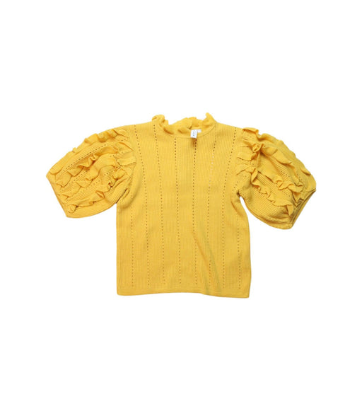 A Yellow Short Sleeve Tops from Janie & Jack in size 4T for girl. (Front View)