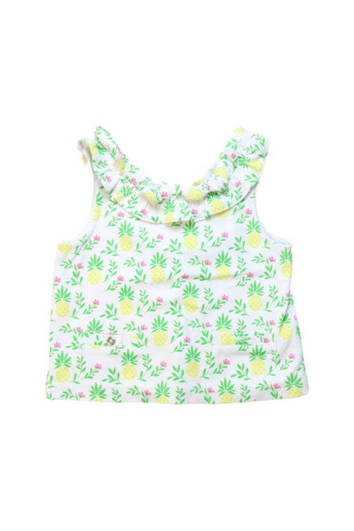 A Multicolour Sleeveless Tops from Janie & Jack in size 6T for girl. (Front View)