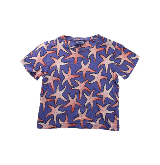A Blue Short Sleeve T Shirts from Vilebrequin in size 6T for girl. (Front View)