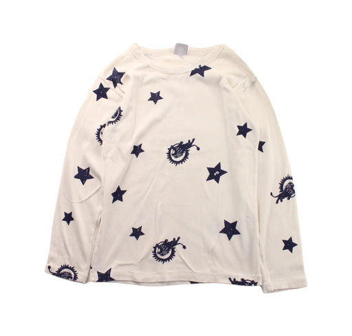 A Blue Long Sleeve T Shirts from Petit Bateau in size 8Y for boy. (Front View)