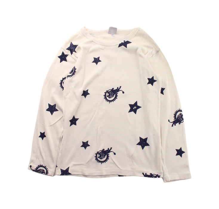 A Blue Long Sleeve T Shirts from Petit Bateau in size 8Y for boy. (Front View)