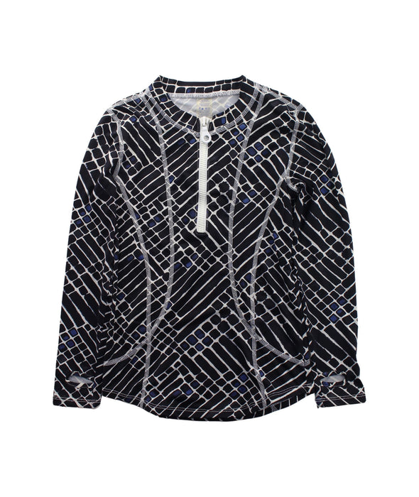 A Black Rash Guards from Via Eden in size 5T for girl. (Front View)