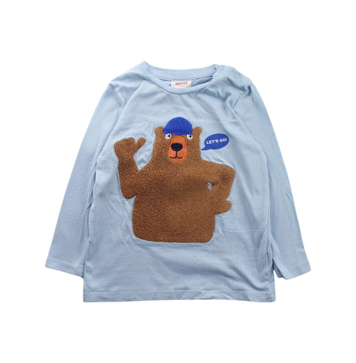 A Blue Long Sleeve T Shirts from Seed in size 2T for boy. (Front View)