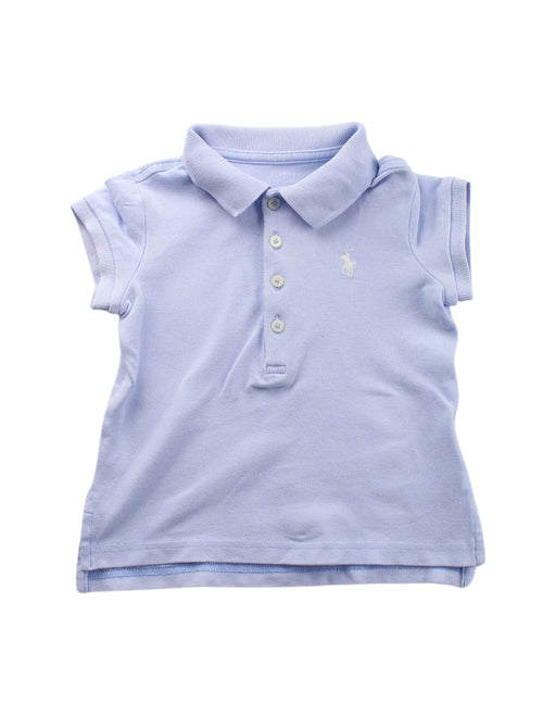 A Purple Short Sleeve Polos from Polo Ralph Lauren in size 2T for girl. (Front View)