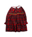 A Red Long Sleeve Dresses from Cotton Pigs in size 5T for girl. (Back View)