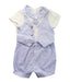A Blue Short Sleeve Rompers from Nicholas & Bears in size 0-3M for boy. (Front View)