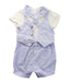A Blue Short Sleeve Rompers from Nicholas & Bears in size 0-3M for boy. (Front View)
