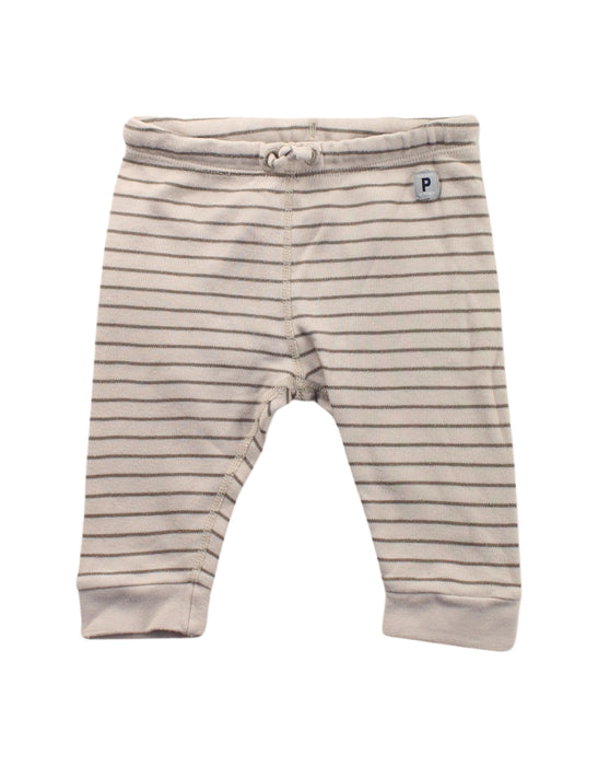 A White Sweatpants from Polarn O. Pyret in size 0-3M for girl. (Front View)