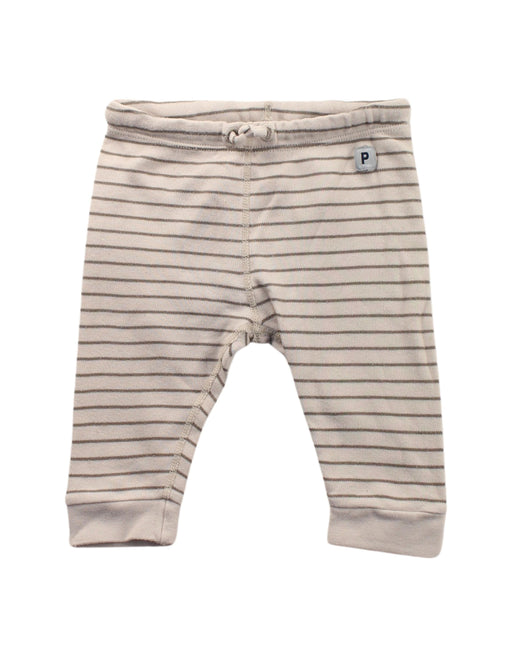 A White Sweatpants from Polarn O. Pyret in size 0-3M for girl. (Front View)