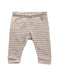A White Sweatpants from Polarn O. Pyret in size 0-3M for girl. (Front View)