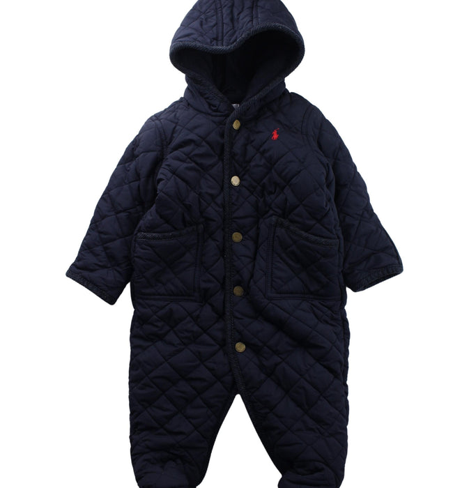 A Blue Snowsuits from Ralph Lauren in size 3-6M for boy. (Front View)