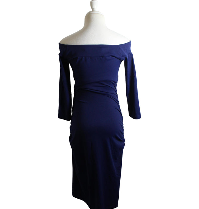 A Blue Long Sleeve Dresses from Susana Monaco in size L for maternity. (Back View)