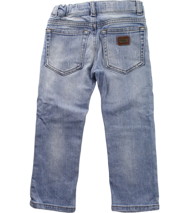 A Blue Jeans from Dolce & Gabbana in size 2T for boy. (Back View)