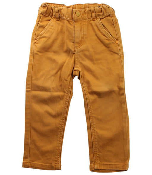A Yellow Casual Pants from Jacadi in size 2T for boy. (Front View)