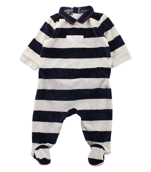 A Blue Onesies from Jacadi in size 0-3M for boy. (Front View)