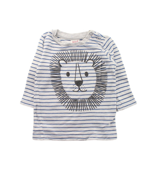 A Blue Long Sleeve T Shirts from Seed in size 0-3M for boy. (Front View)