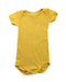 A Yellow Short Sleeve Bodysuits from Petit Bateau in size 3-6M for neutral. (Front View)