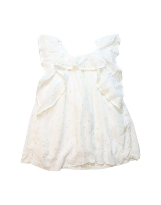 A White Sleeveless Tops from Chloe in size 4T for girl. (Front View)