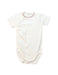 A White Short Sleeve Bodysuits from Petit Bateau in size 18-24M for neutral. (Front View)