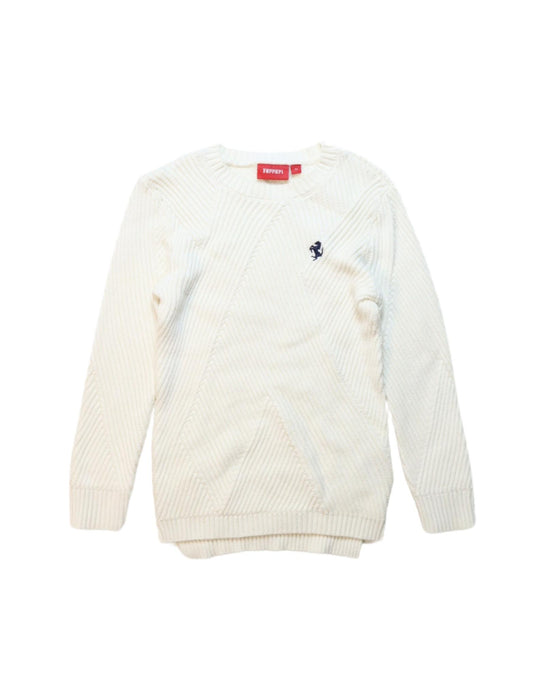 A White Knit Sweaters from Ferrari in size 3T for neutral. (Front View)