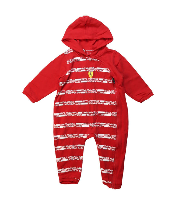 A Red Long Sleeve Jumpsuits from Ferrari in size 6-12M for boy. (Front View)
