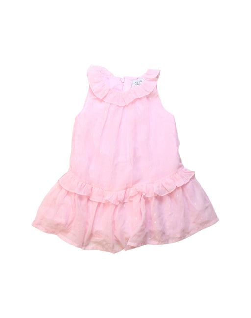 A Pink Sleeveless Dresses from Chickeeduck in size 18-24M for girl. (Front View)